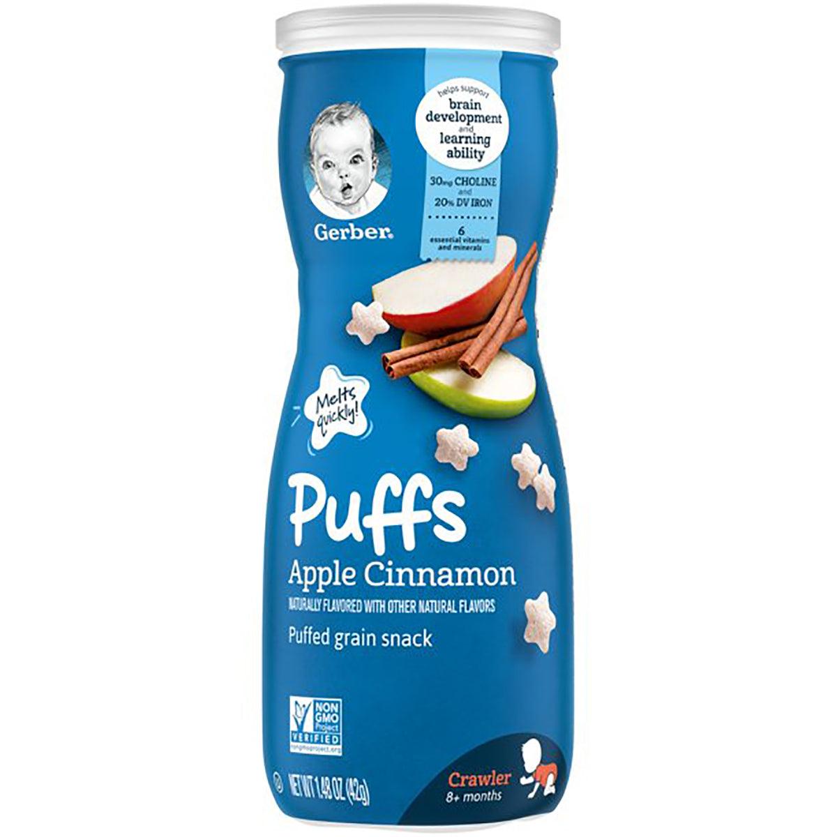 Gerber Apple Fruit Puffs Snacks 1.48oz