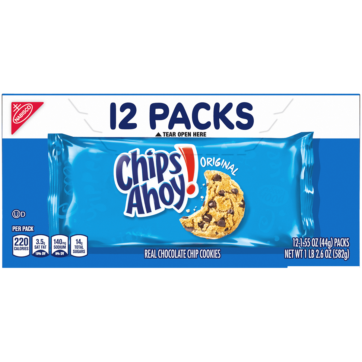 Nabisco Chips Ahoy Snack 12pk 18.6oz