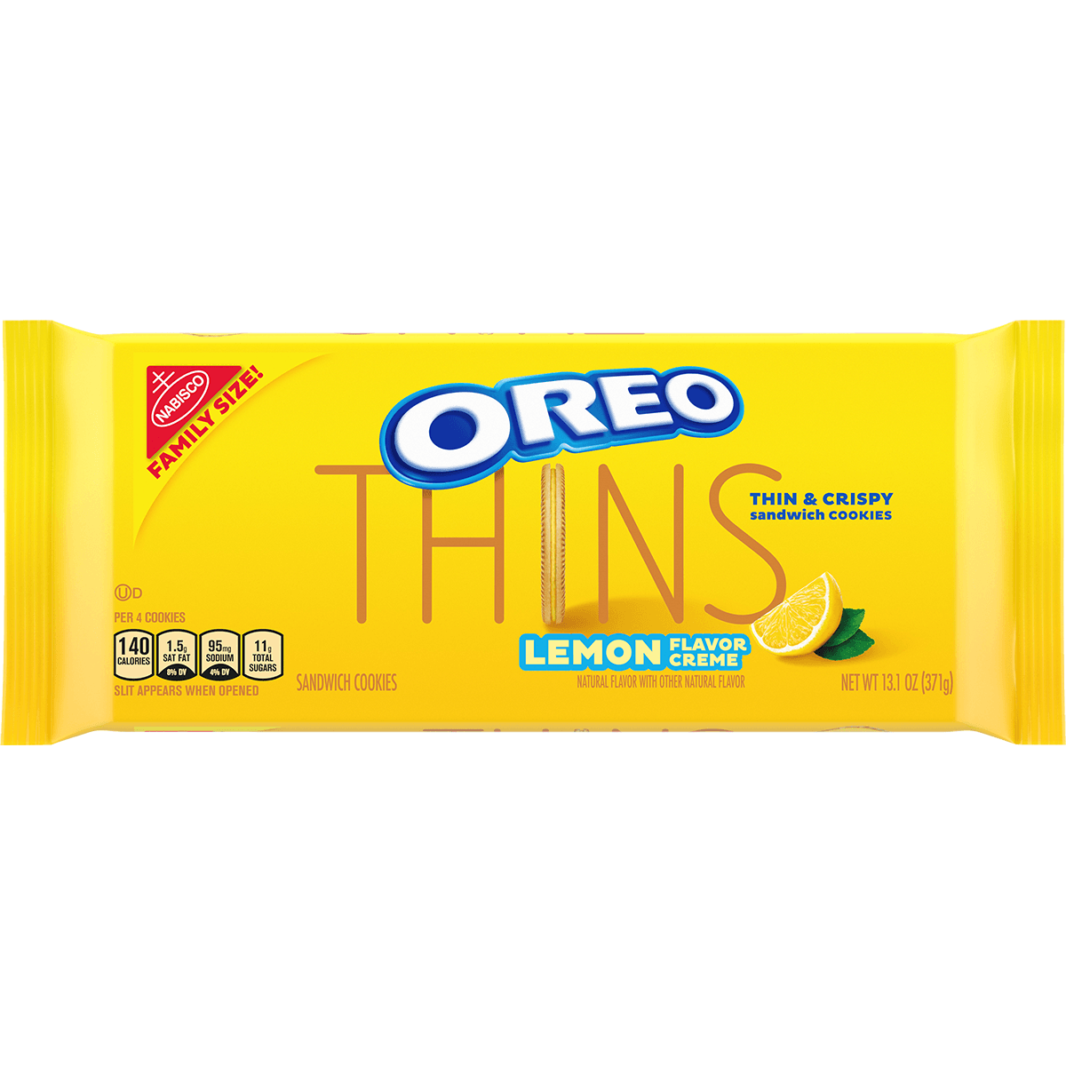 Nabisco Oreo Thins Lemon Fam Size 13oz