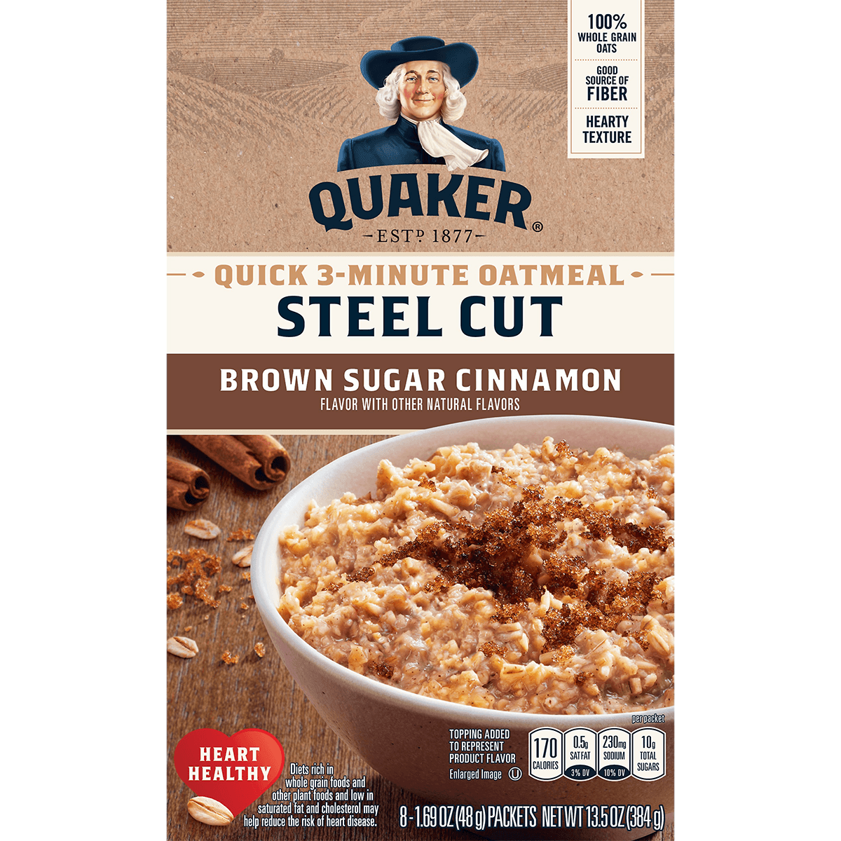 Quaker Steel Cut Cinnamon 8pk 13.5oz