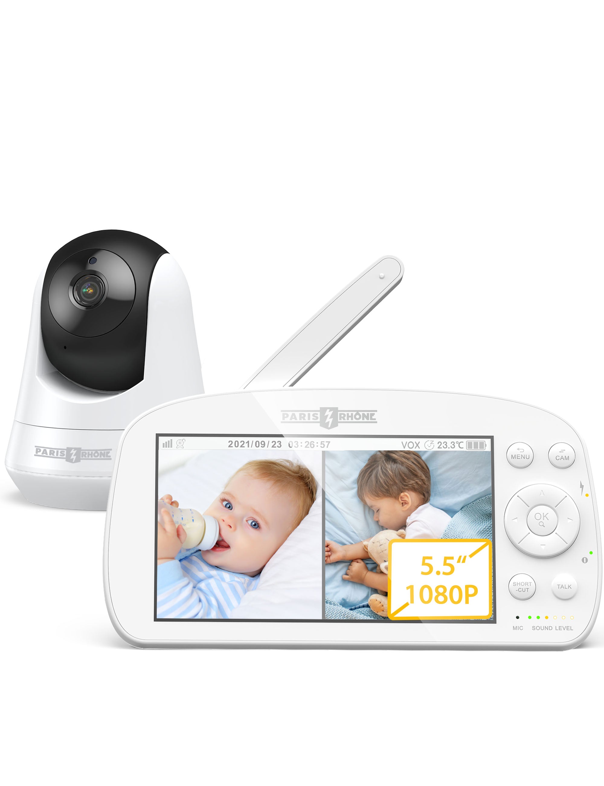 Paris Rh?ne 1080P Baby Monitor IH004, With Camera and Audio Split Screen
