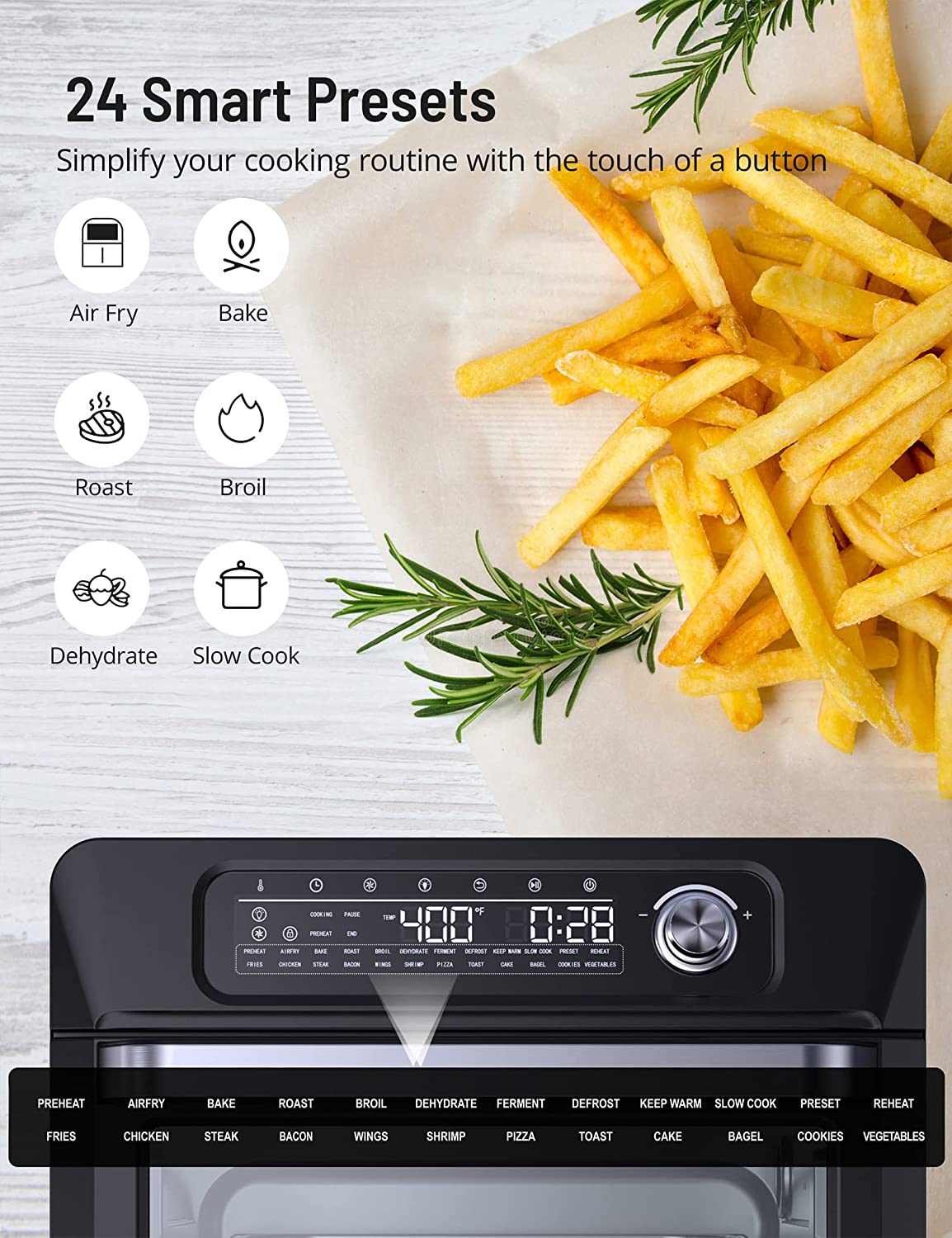 oven with built in air fryer