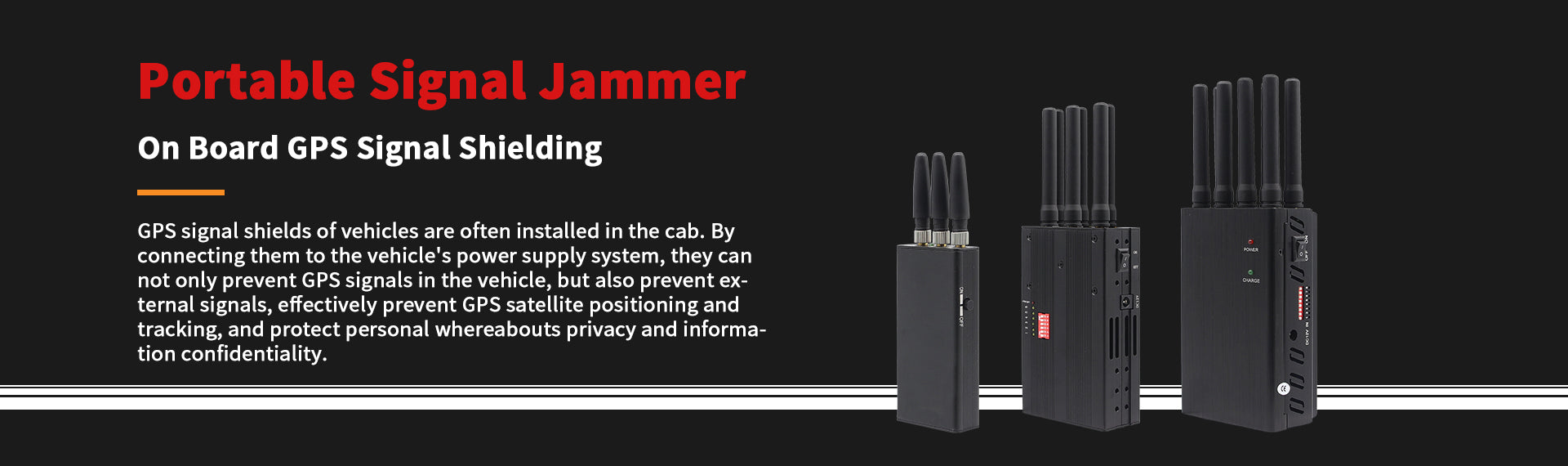 Long Standby Handheld Car GPS Jammer Anti-Tracking Positioning Power Bank  Car Signal Shielding GPS Blocker
