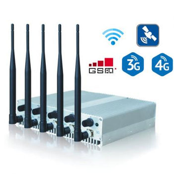 5 Bands Desktop 3G 4G WIFI Jammer for GSM GPS Frequecncies Adjustable