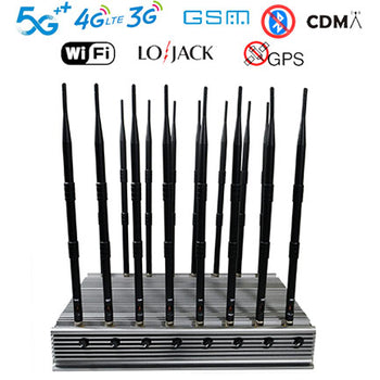 World first all-in-one powerful cellphone WIFI 5G GPS UHF VHF signal jammer
