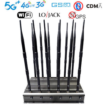 全新强大的 12 根天线 WIFI GPS LOJACK UHF VHF 手机信号干扰器