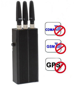 Handheld 3 band GSM 3G GPS shielding jammer