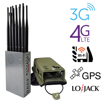 Portable Mobile Phone Signal Jammer LOJACK GPS Wi-Fi RF Signals Blocker