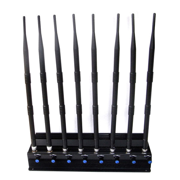 Desktop 8 Antenna Adjustable WiFi GPS Cell Phone Jammer