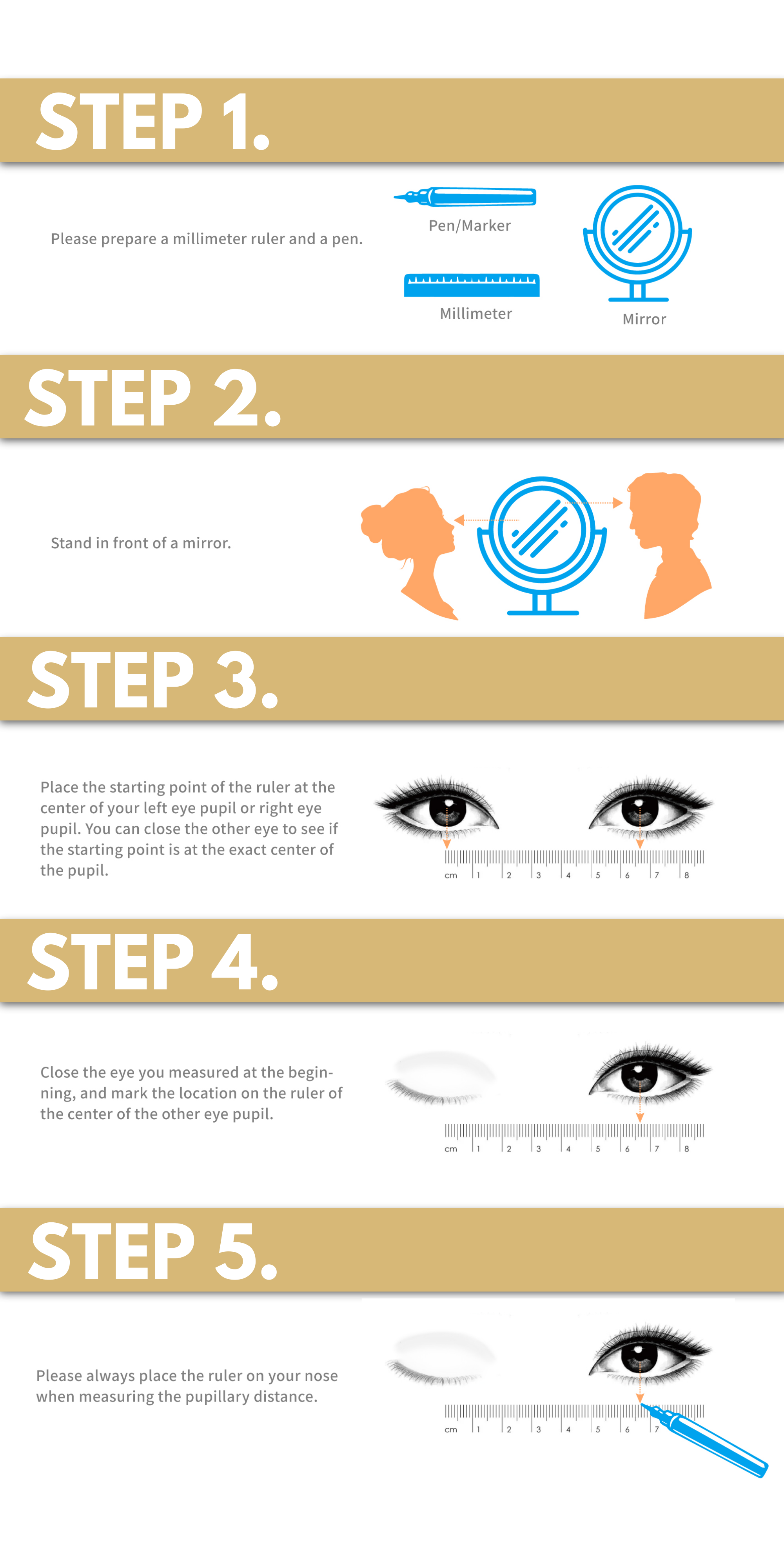 How do you measure your pd for eyeglasses shop