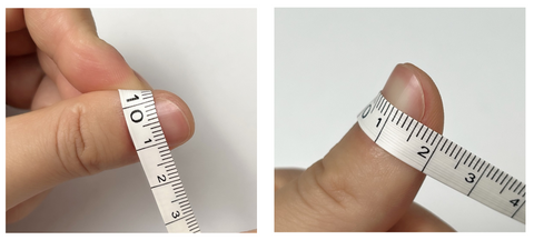 measure your nail with tape