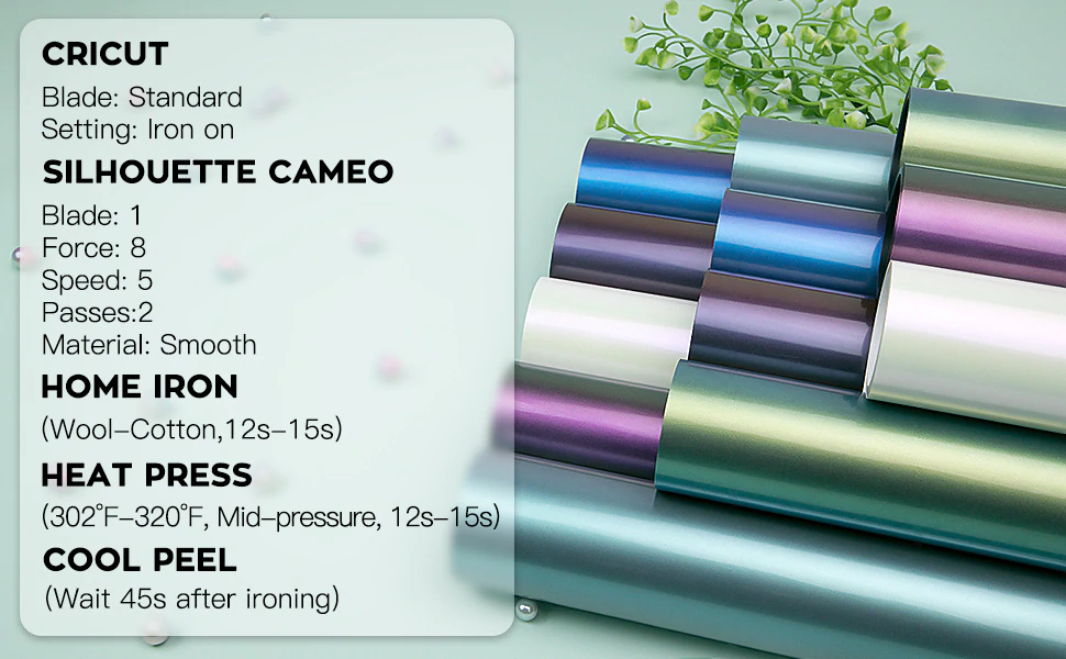 Chameleon HTV Vinyl Roll - 12 x 30 Ft Heat Transfer Vinyl for Cricut &  Silhouette Cameo - Easy to Cut & Weed (11 Colors Available) – HTVRONT
