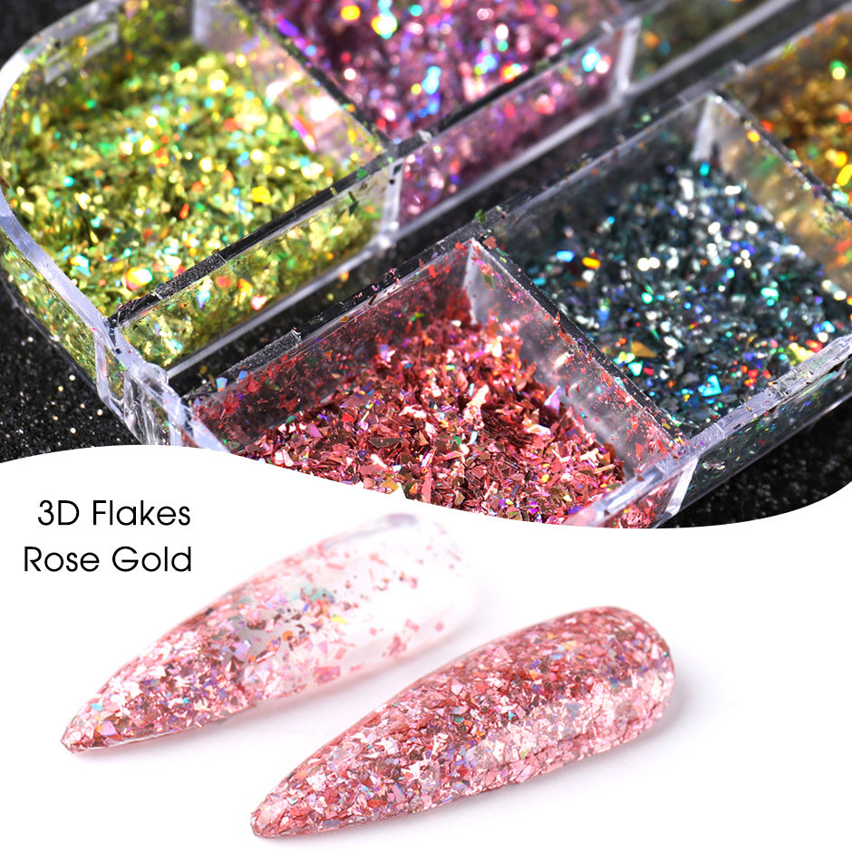 Hot Sale Mirror Powder DIY Holographic Nail Art Polish Chrome Nails Glitter Powder Decoration