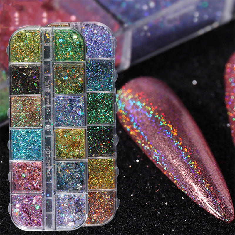 Hot Sale Mirror Powder DIY Holographic Nail Art Polish Chrome Nails Glitter Powder Decoration