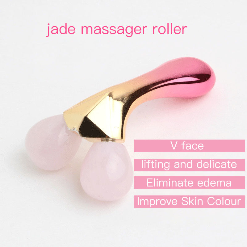 Jade Skin Massager Face Lifting Slim V 3D Face Roller Massager for Anti Aging