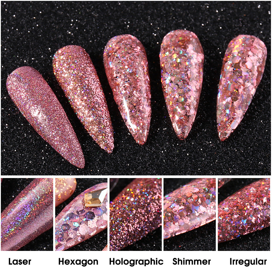 Hot Sale Mirror Powder DIY Holographic Nail Art Polish Chrome Nails Glitter Powder Decoration