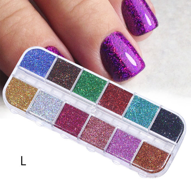 Hot Sale Mirror Powder DIY Holographic Nail Art Polish Chrome Nails Glitter Powder Decoration