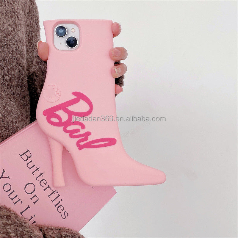 Bella Barbie High Heels Model Anime Cartoon Protective Cover Mobile Phone Case for Iphone 11 12 13 14 Pro Max