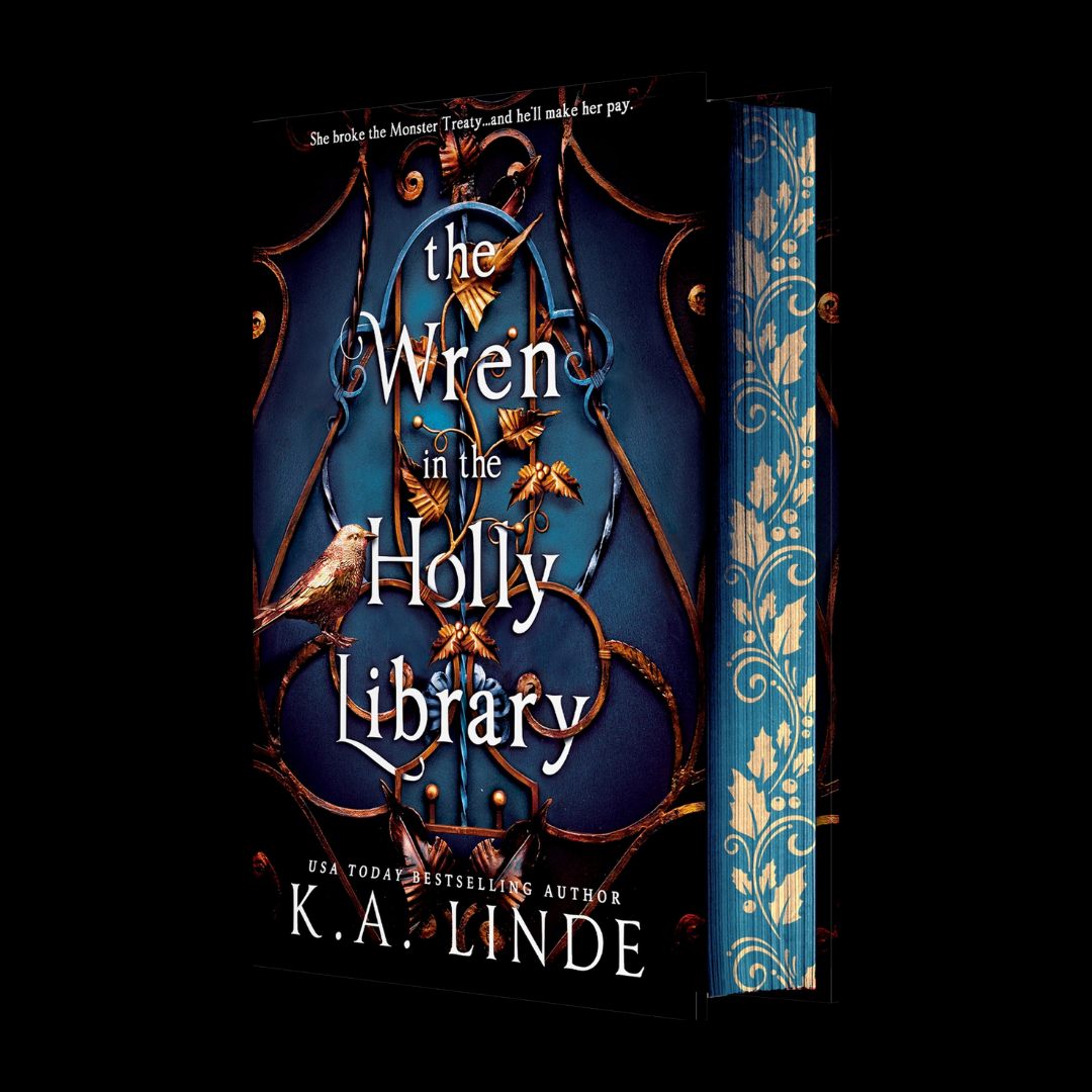 The Wren in the Holly Library by K.A. Linde, sprayed edges