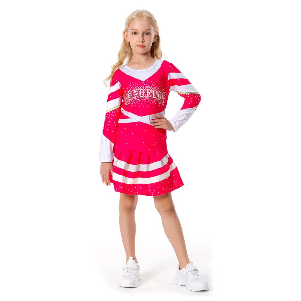 SeeCosplay Kids Girls Z-O-M-B-I-E-S ZOMBIES 3 Addison Cosplay Dress Halloween Carnival Costume Dress Up GirlKidsCostume