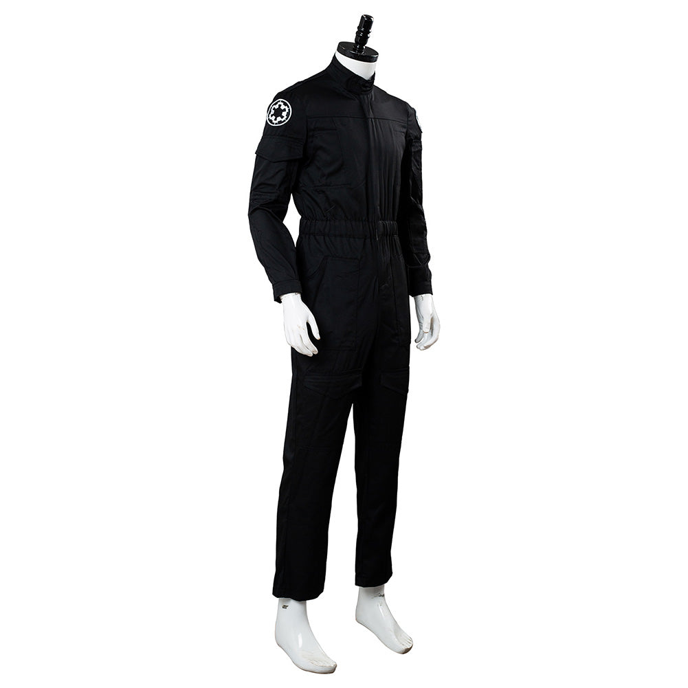 SeeCosplay Imperial Tie Fighter Pilot Black flightsuit uniform jumpsuit Costume SWCostume