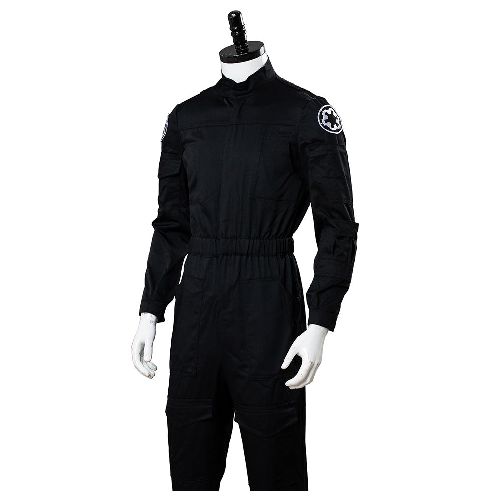 SeeCosplay Imperial Tie Fighter Pilot Black flightsuit uniform jumpsuit Costume SWCostume