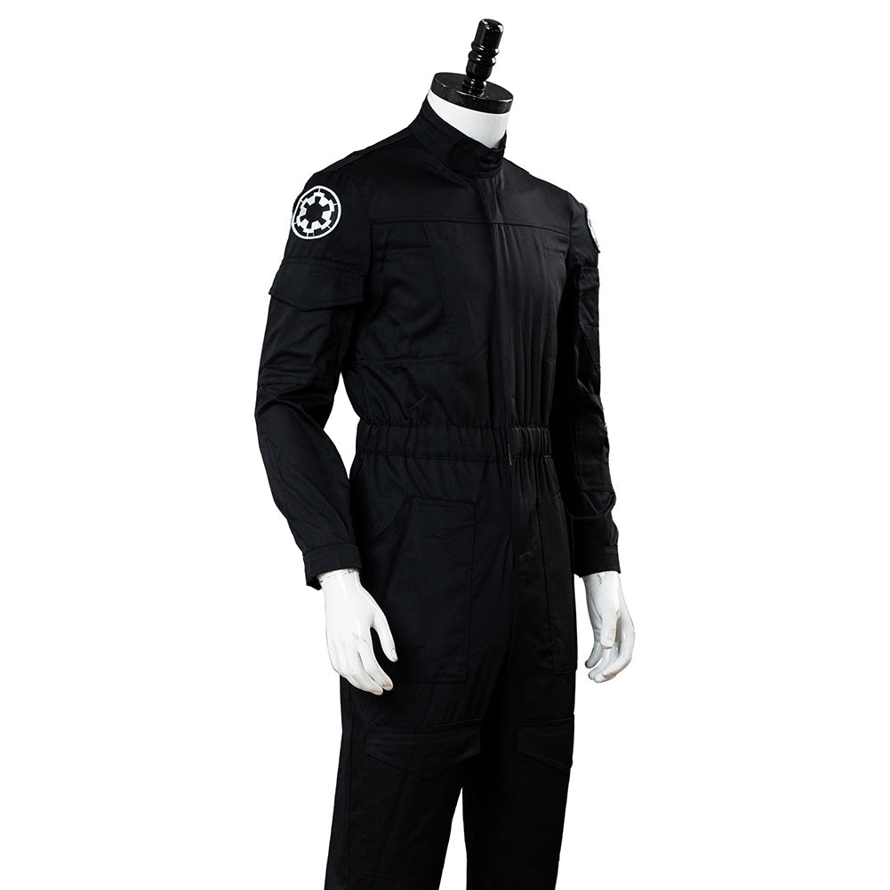 SeeCosplay Imperial Tie Fighter Pilot Black flightsuit uniform jumpsuit Costume SWCostume