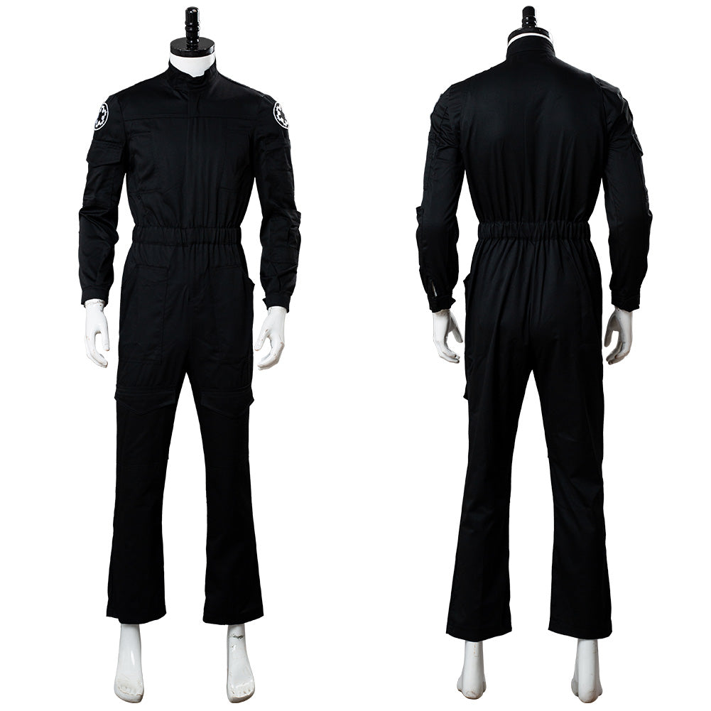 SeeCosplay Imperial Tie Fighter Pilot Black flightsuit uniform jumpsuit Costume SWCostume