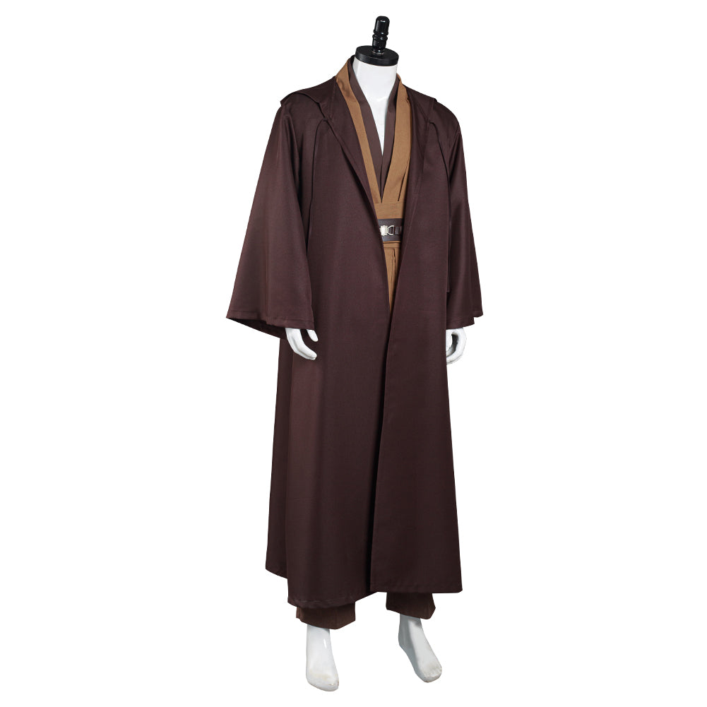 SeeCosplay Adult Outfit for Jedi Costume Tunic Hooded Robe Anakin Skywalker Uniform Brown Version SWCostume