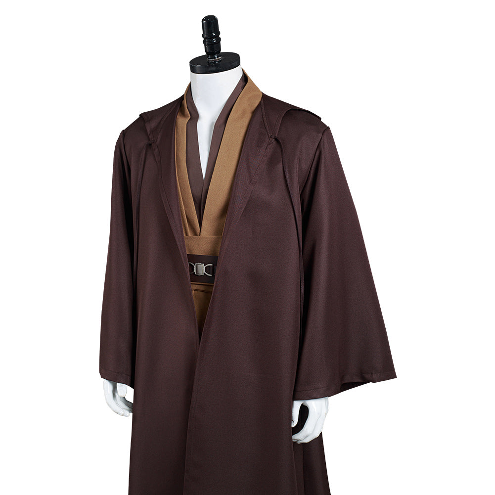 SeeCosplay Adult Outfit for Jedi Costume Tunic Hooded Robe Anakin Skywalker Uniform Brown Version SWCostume