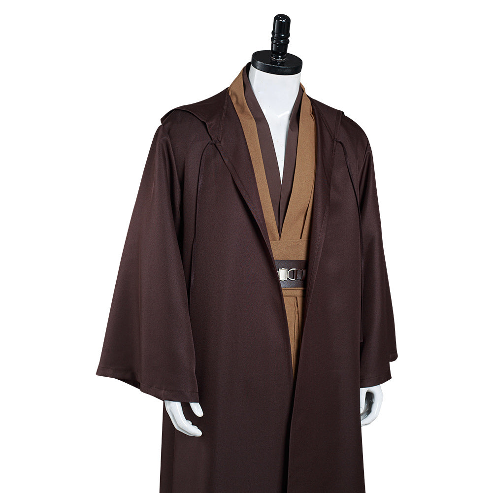 SeeCosplay Adult Outfit for Jedi Costume Tunic Hooded Robe Anakin Skywalker Uniform Brown Version SWCostume