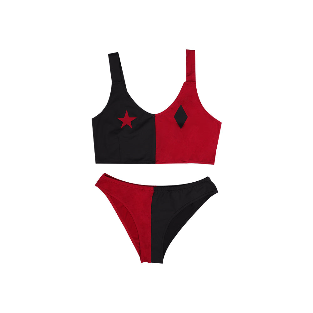 SeeCosplay Harley Quinn/Harleen Quinzel Swimsuit Cosplay Costume TwoPiece Swimwear Swimwear