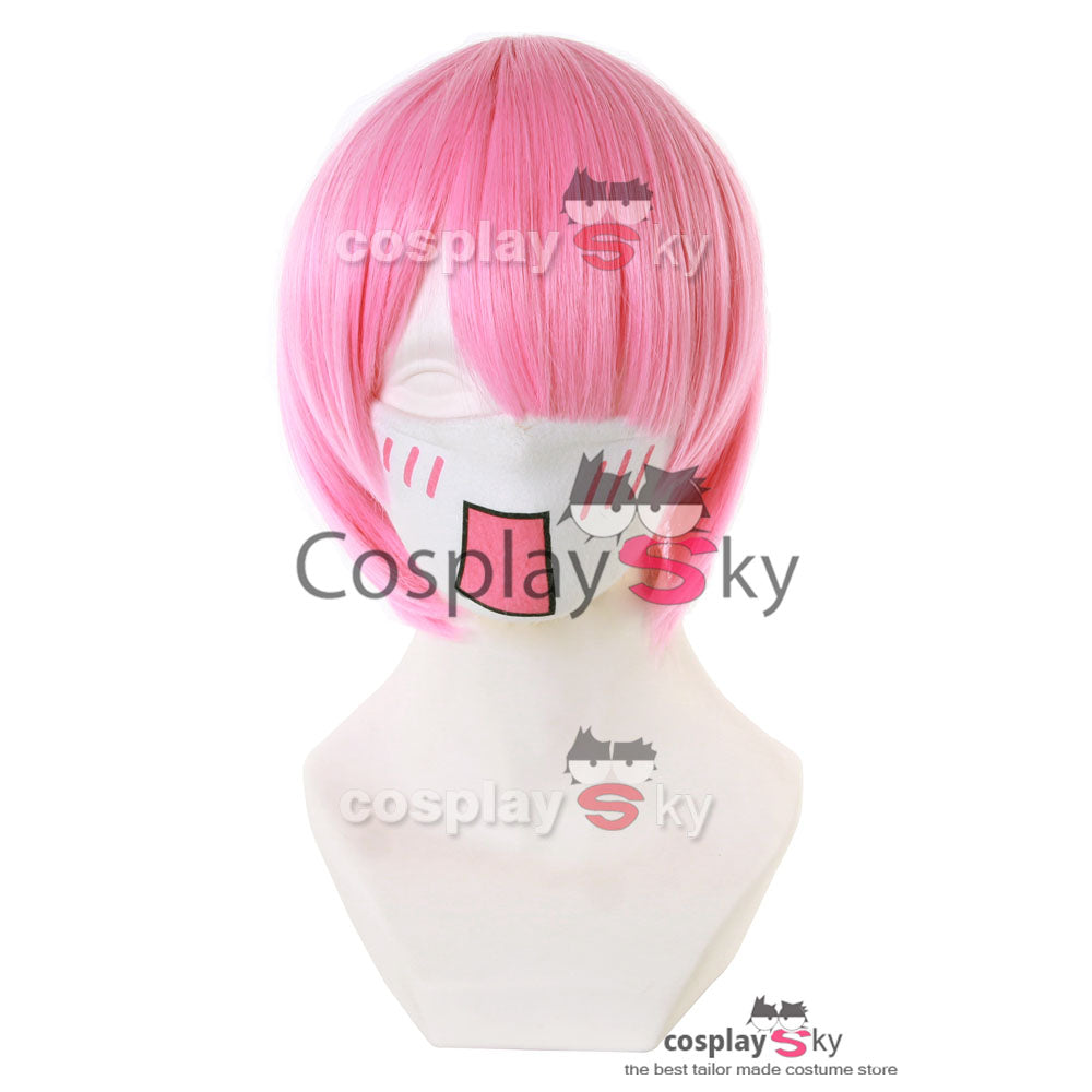 SeeCosplay Anime Cosplay Ram Short Pink Wig Cosplay Wigs