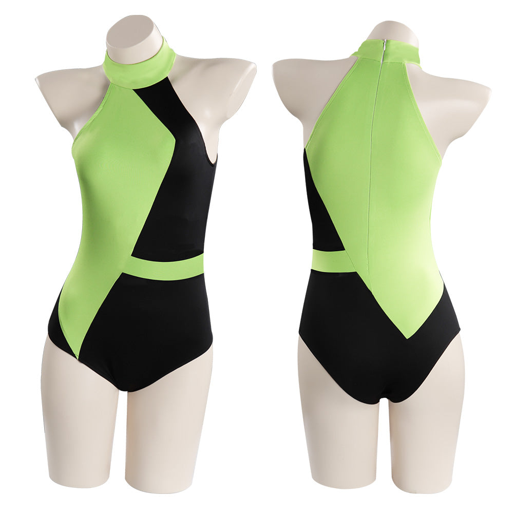 SeeCosplay Kim Possible Shego Adult Swimwear Outfits Halloween Carnival Suit Cosplay Costume Swimwear