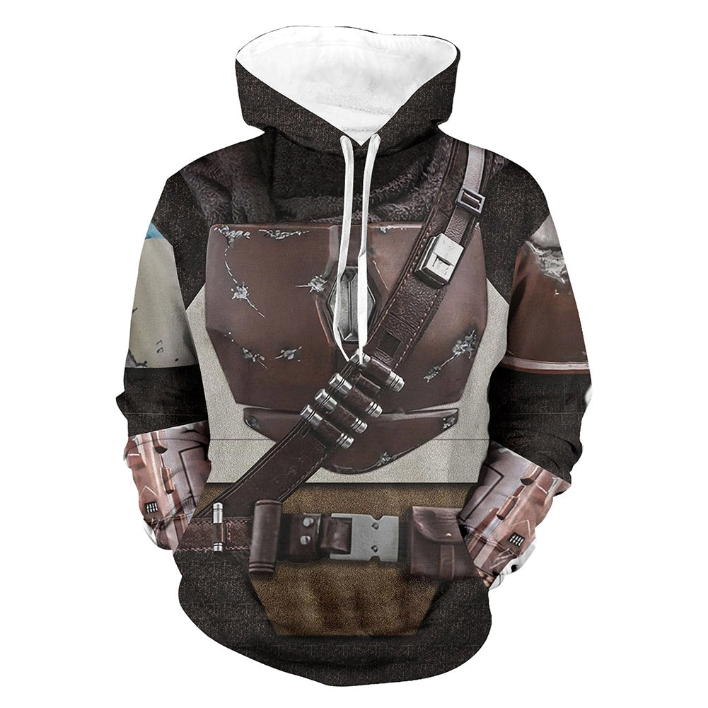 SeeCosplay Unisex Hoodie The Mando Hooded Pullover Sweatshirt Costume SWCostume