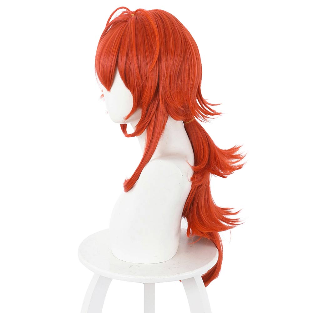 SeeCosplay Anime Genshin Impact Diluc Ragnvindr Heat Resistant Synthetic Hair Carnival Halloween Party Props Cosplay Wig