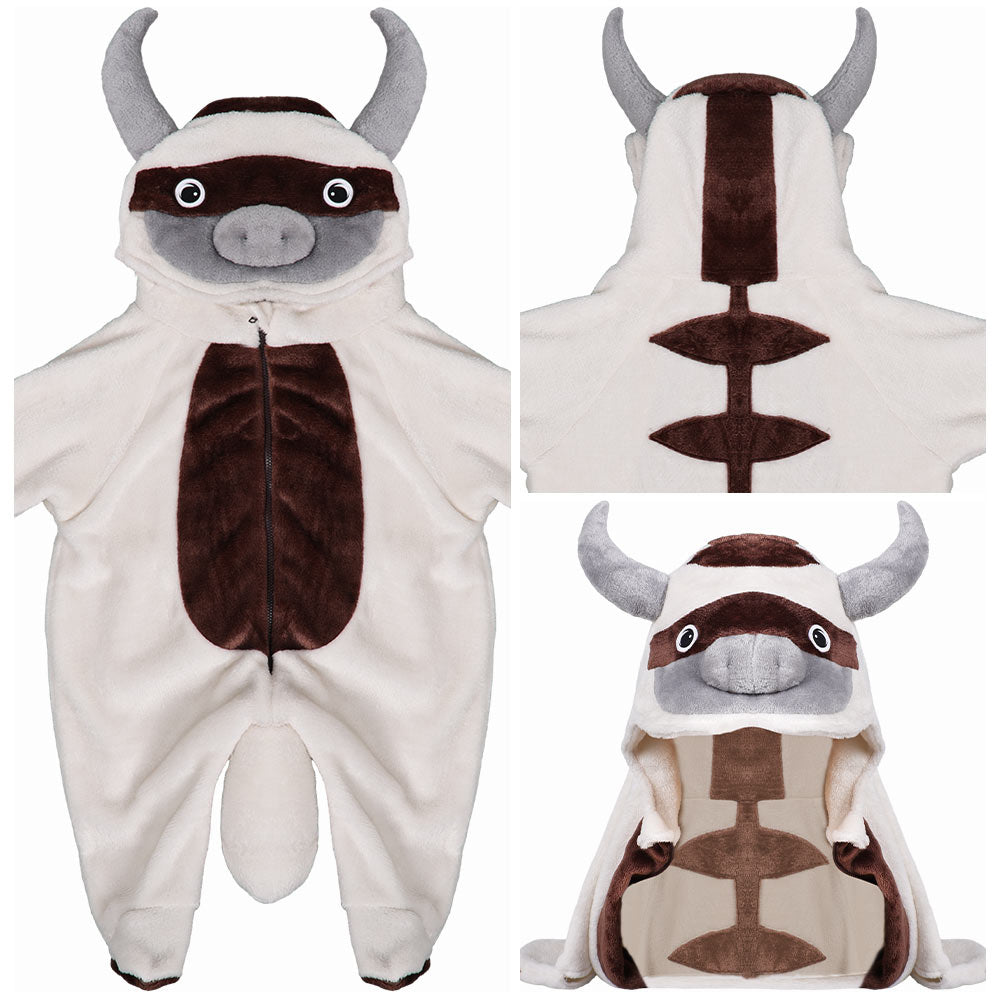 Anime Avatar: The Last Airbender 2024 Appa Flying Bull White Baby Climbing Jumpsuit Outfits Cosplay Costume