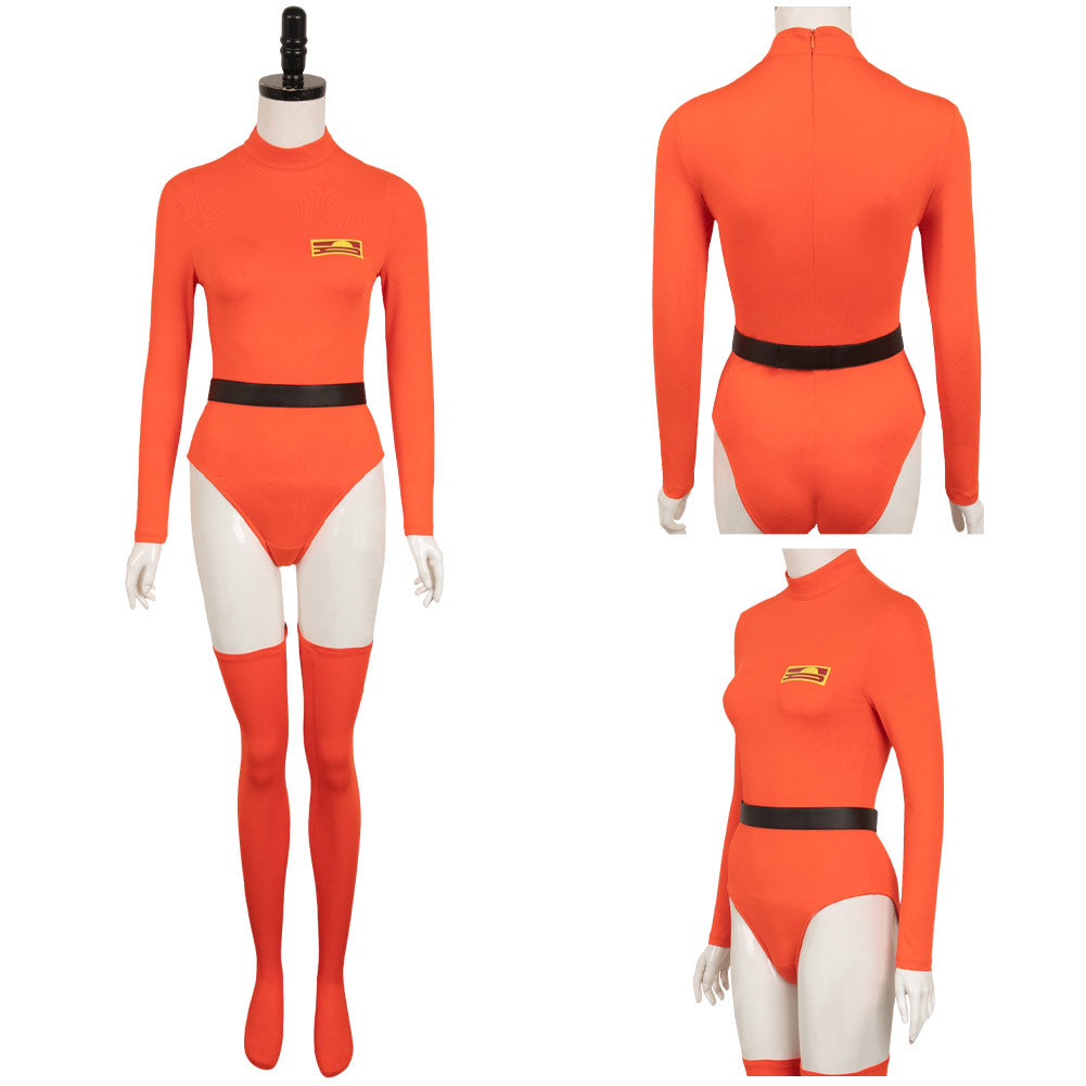 Game Lethal Company Orange Sexy Jumpsuit Protective Outfits Cosplay Costume Halloween Carnival Suit