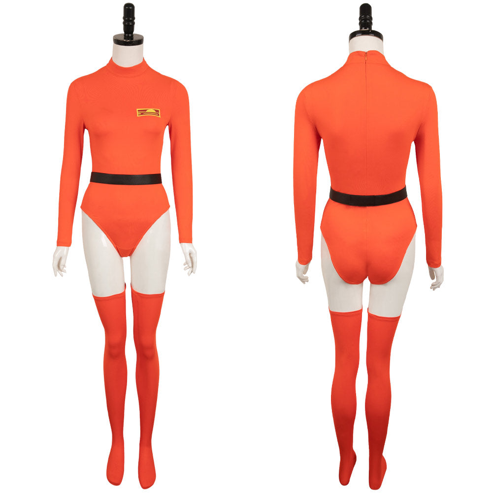 Game Lethal Company Orange Sexy Jumpsuit Protective Outfits Cosplay Costume Halloween Carnival Suit