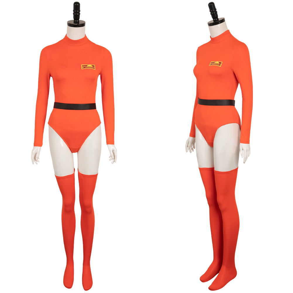 Game Lethal Company Orange Sexy Jumpsuit Protective Outfits Cosplay Costume Halloween Carnival Suit