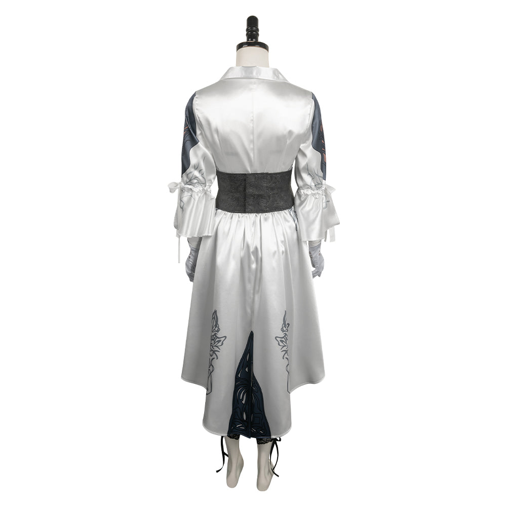 Game Tekken 8 (2024) Jun Kazama White Dress Set Outfits Cosplay Costume Halloween Carnival Suit