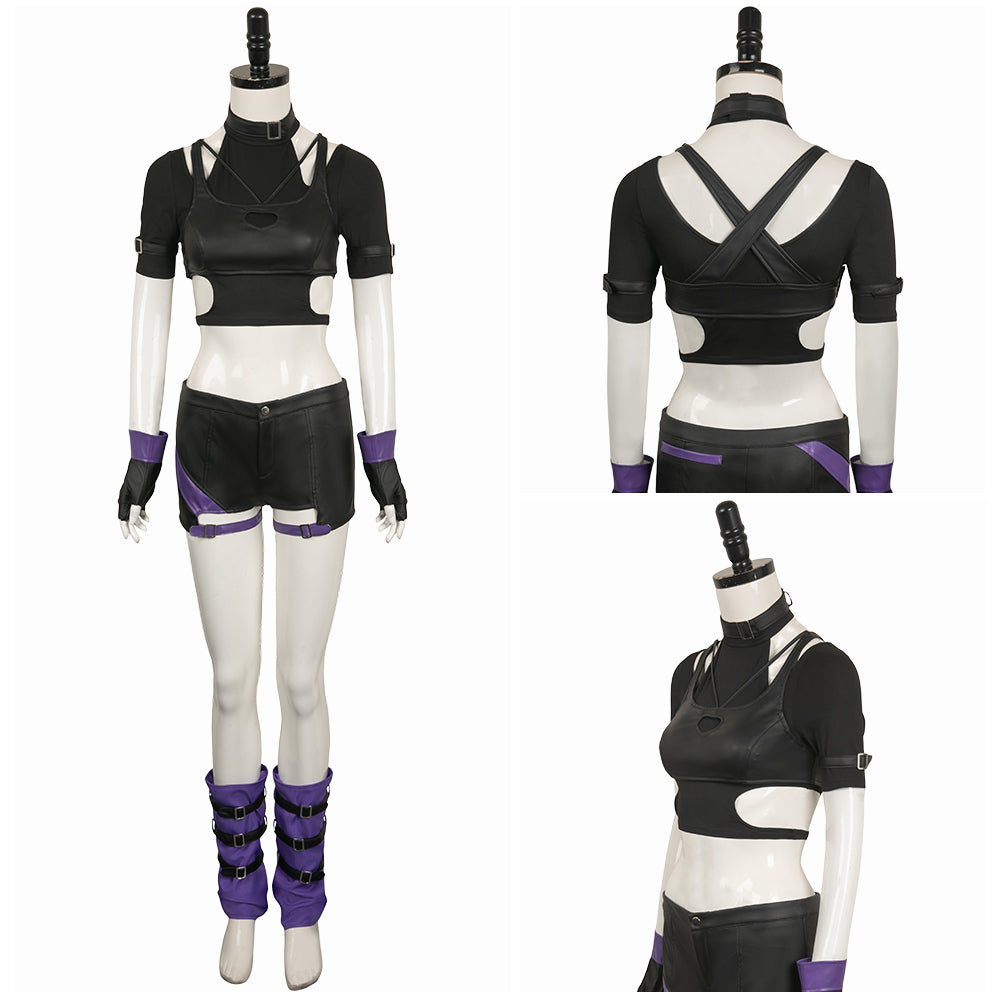 Game Tekken 8 (2024) Reina Black Set Cosplay Costume Outfits Halloween Carnival Suit