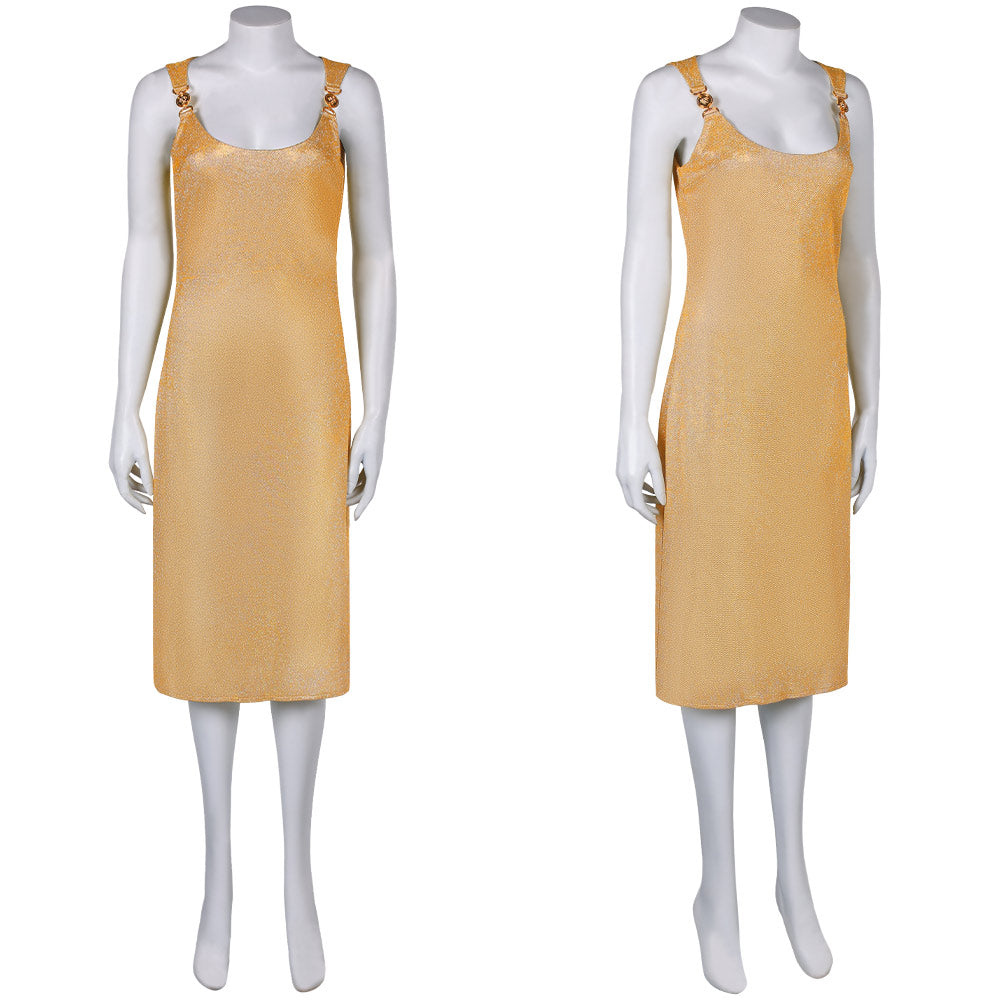 Movie Argylle (2024) Elly Conway Yellow Dress Cosplay Costume Outfits Halloween Carnival Suit