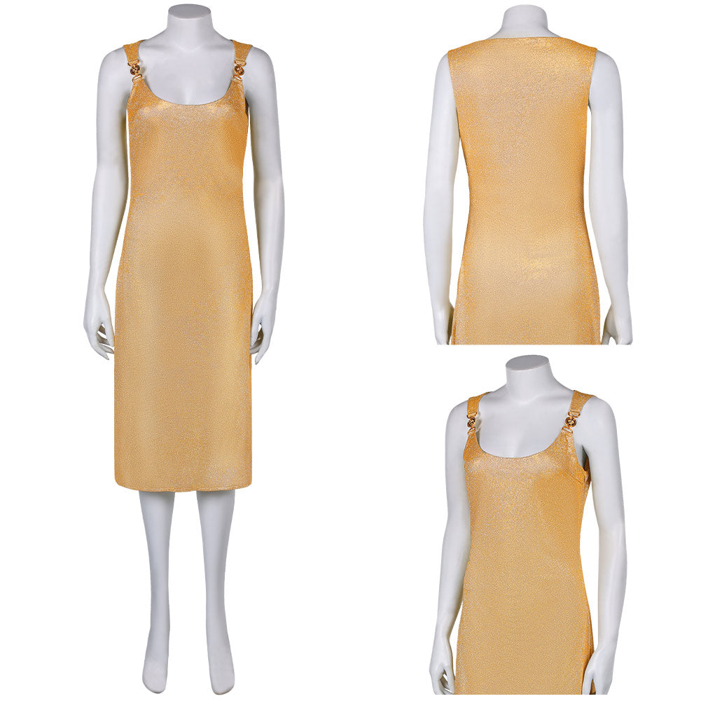 Movie Argylle (2024) Elly Conway Yellow Dress Cosplay Costume Outfits Halloween Carnival Suit