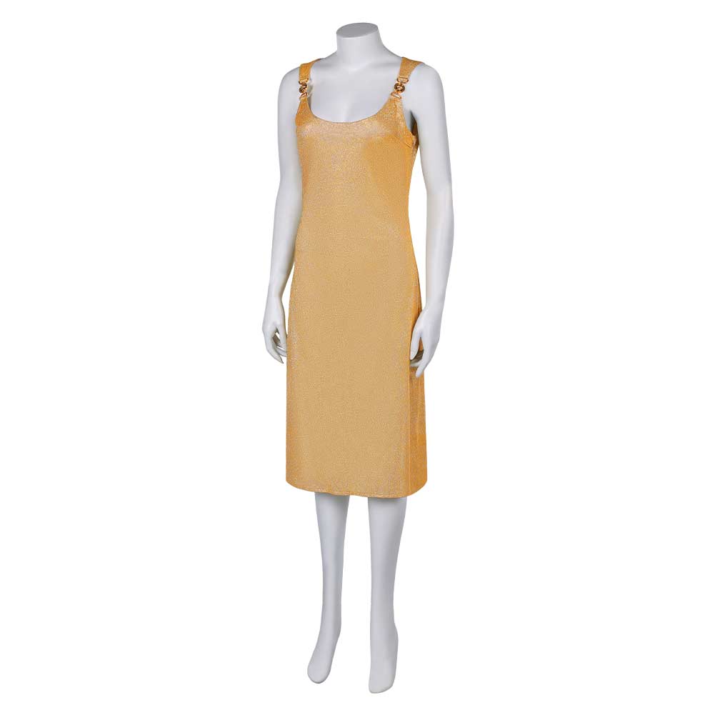 Movie Argylle (2024) Elly Conway Yellow Dress Cosplay Costume Outfits Halloween Carnival Suit