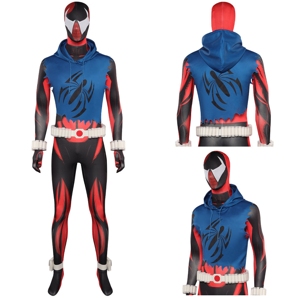 Movie Spiderman Costumes: Across The Spider-Verse Scarlet Spider Outfits Cosplay Sspider-Man Costume Suit