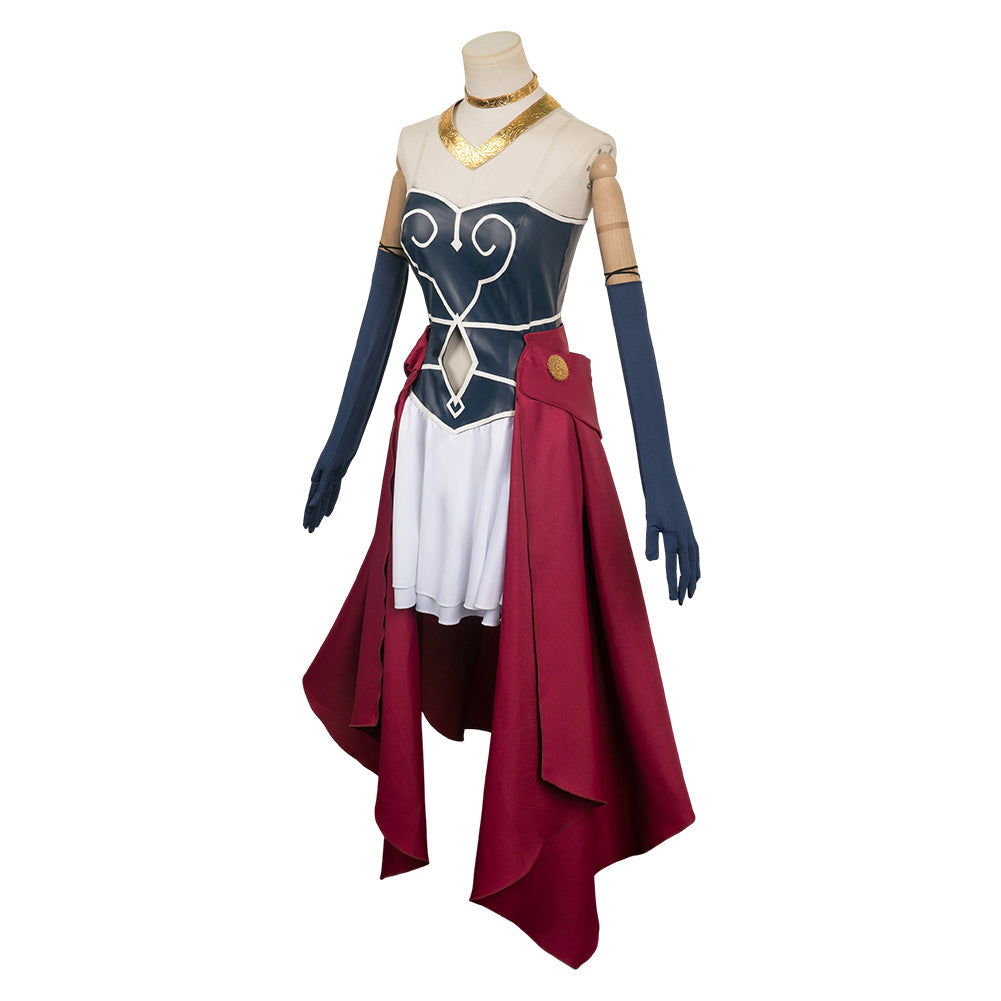 SeeCosplay Sousou No Frieren Anime Aura Women Red for Halloween Carnival Cosplay Costume