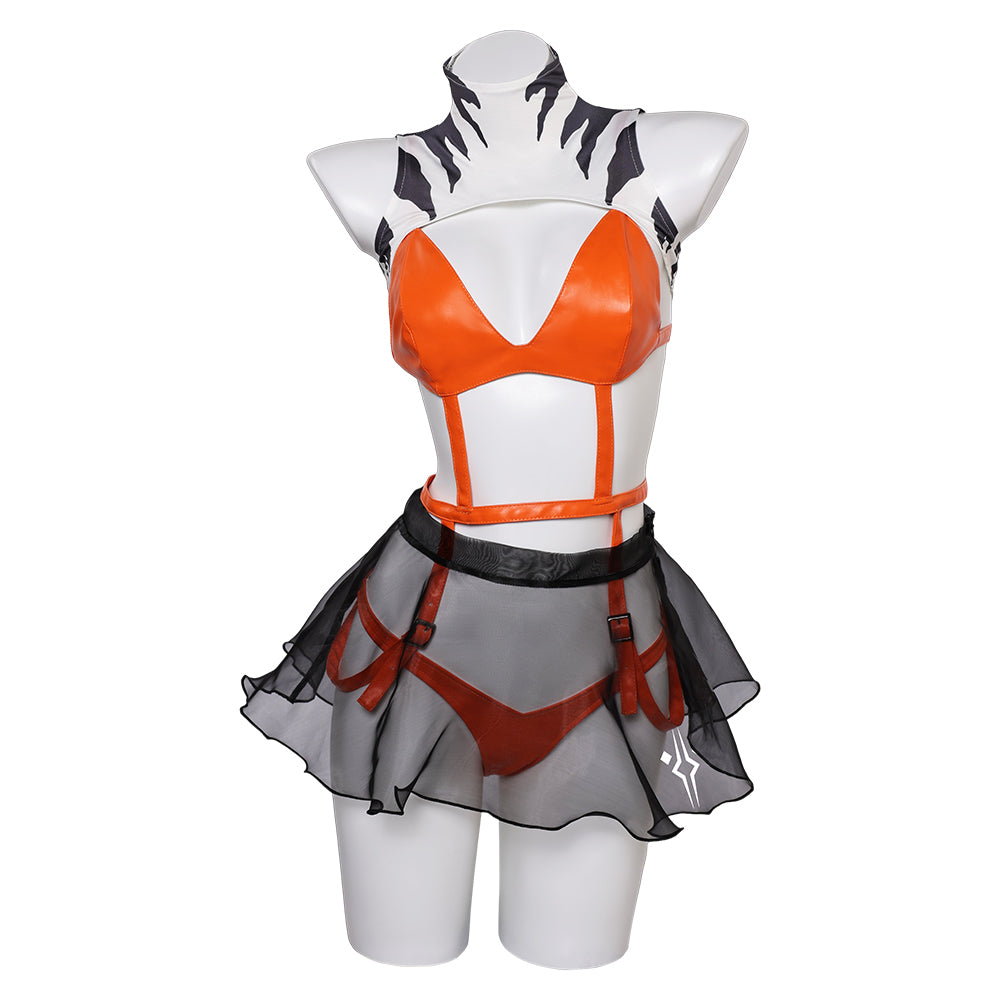 TV Ahsoka 2023 Ahsoka Sexy Orange Lingerie Cosplay Costume Outfits Halloween Carnival Suit