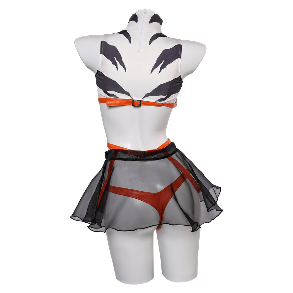 TV Ahsoka 2023 Ahsoka Sexy Orange Lingerie Cosplay Costume Outfits Halloween Carnival Suit