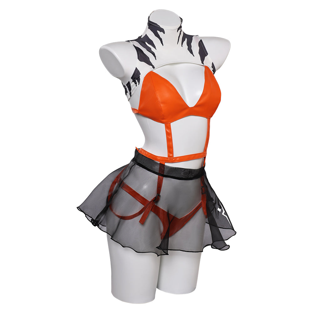 TV Ahsoka 2023 Ahsoka Sexy Orange Lingerie Cosplay Costume Outfits Halloween Carnival Suit